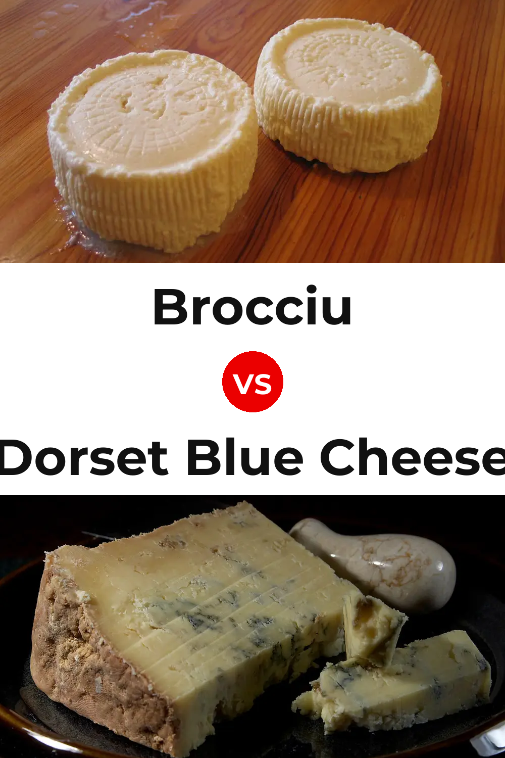 Brocciu Cheese vs Dorset Blue Cheese Pinterest comparison