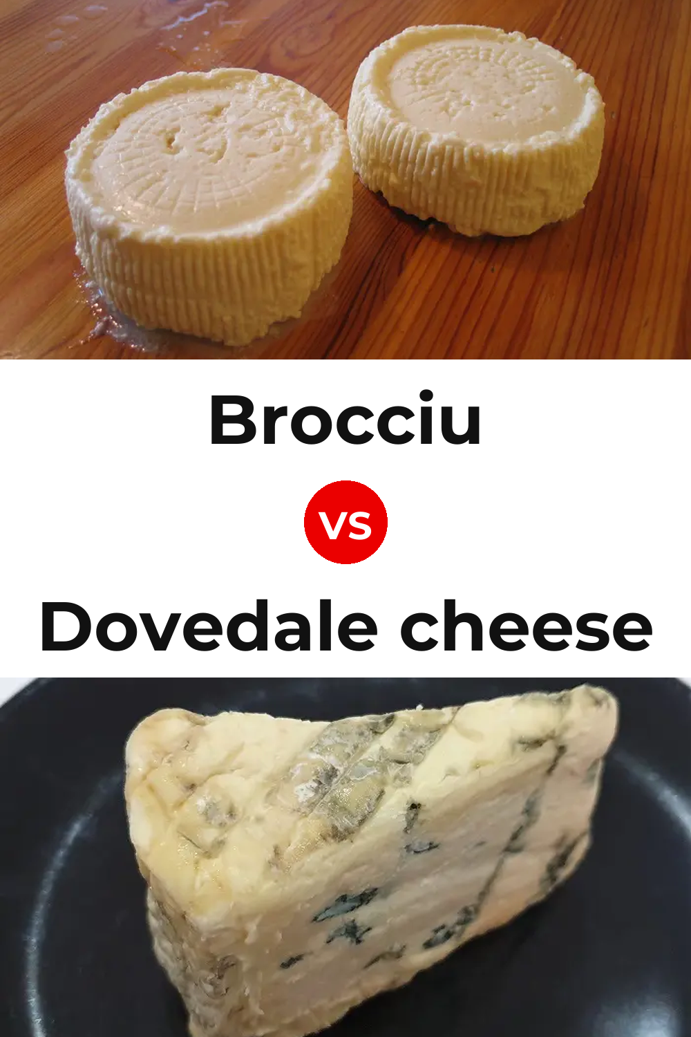 Brocciu Cheese vs Dovedale cheese Pinterest comparison