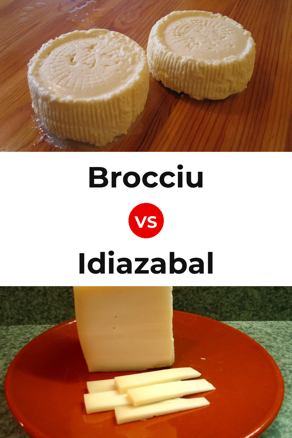 Brocciu Cheese vs Idiazabal Cheese Pinterest comparison