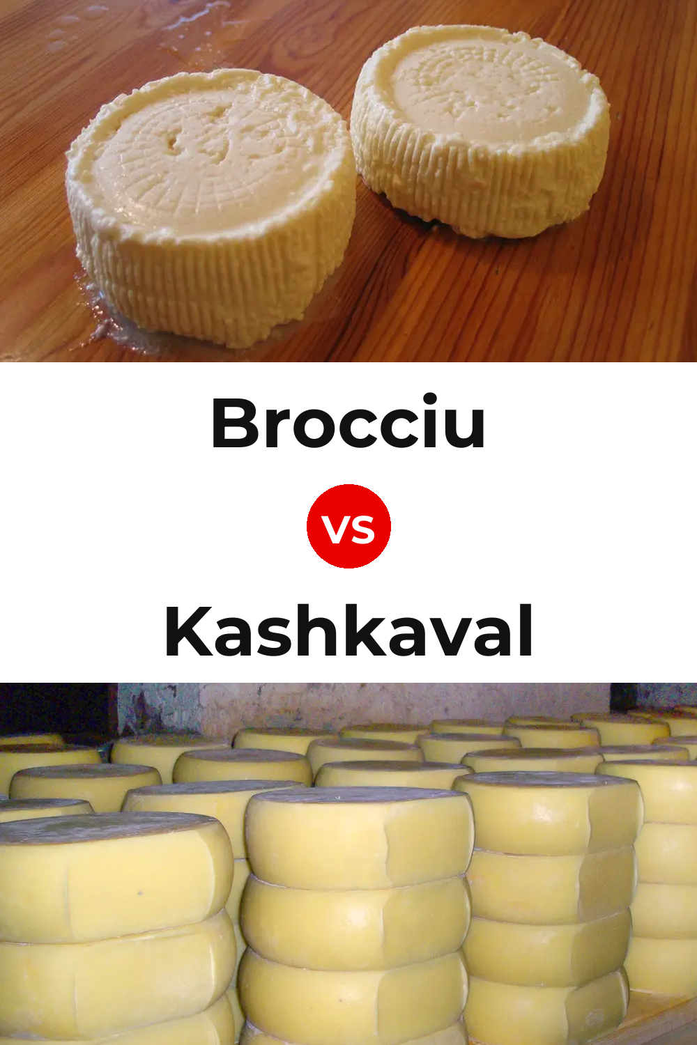 Brocciu Cheese vs Kashkaval Cheese Pinterest comparison