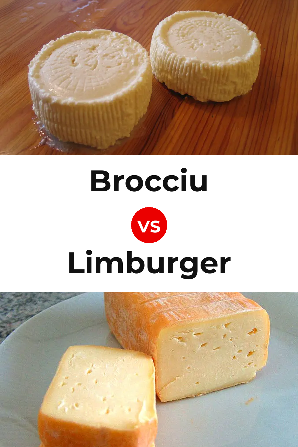 Brocciu Cheese vs Limburger Cheese Pinterest comparison