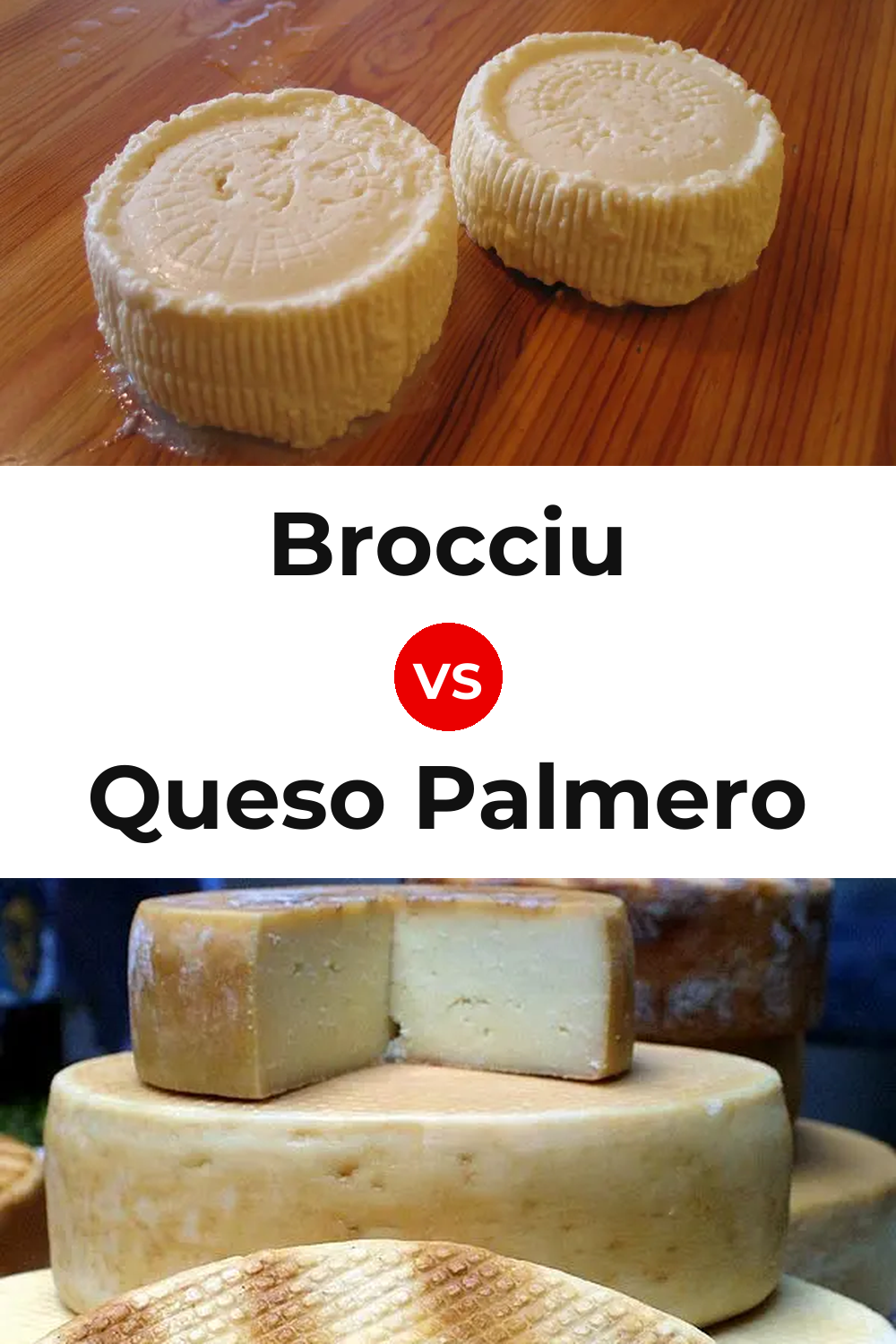 Brocciu Cheese vs Queso Palmero Pinterest comparison