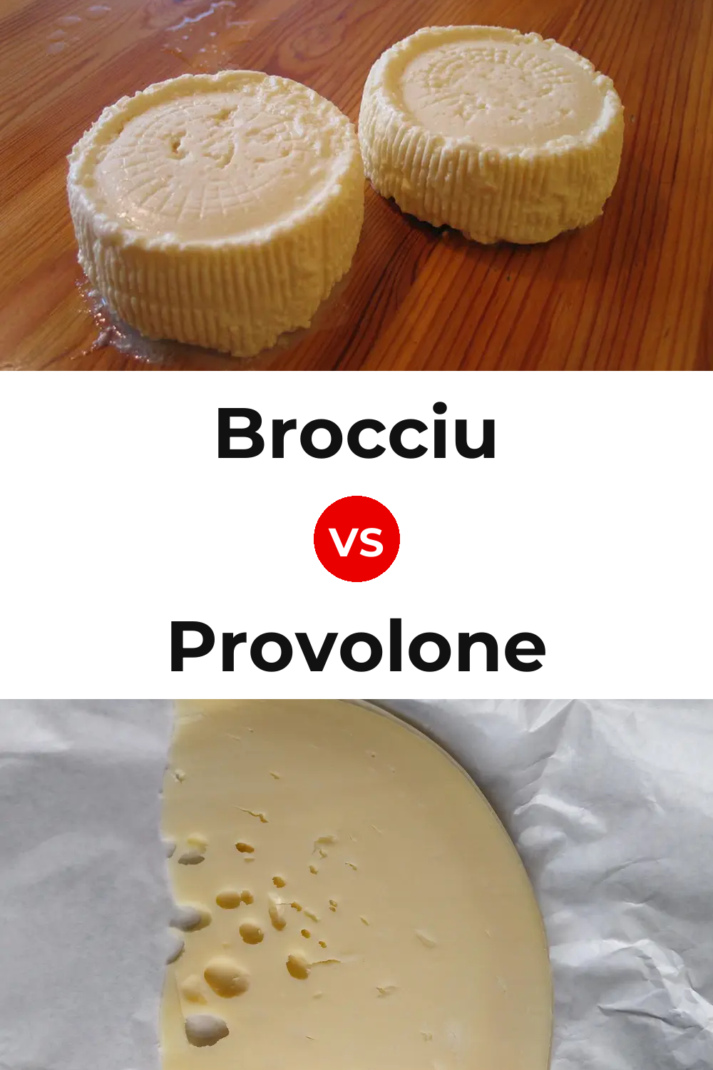 Brocciu Cheese vs Provolone Cheese Pinterest comparison
