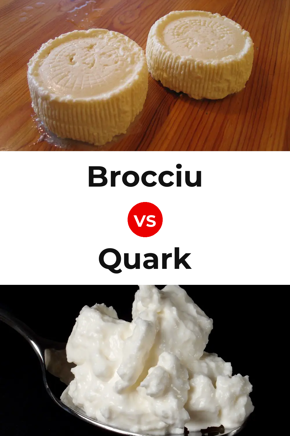 Brocciu Cheese vs Quark Cheese Pinterest comparison