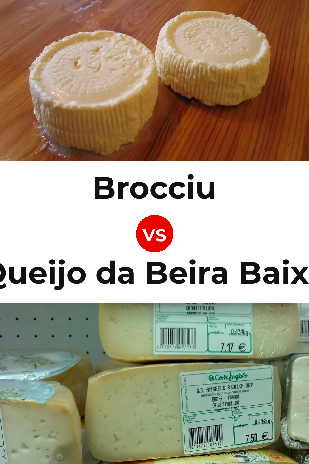 Brocciu Cheese vs Queijo da Beira Baixa Pinterest comparison