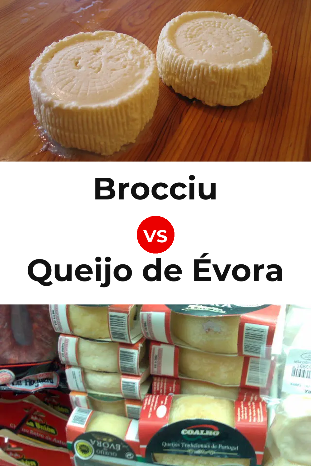Brocciu Cheese vs Queijo de Évora Pinterest comparison