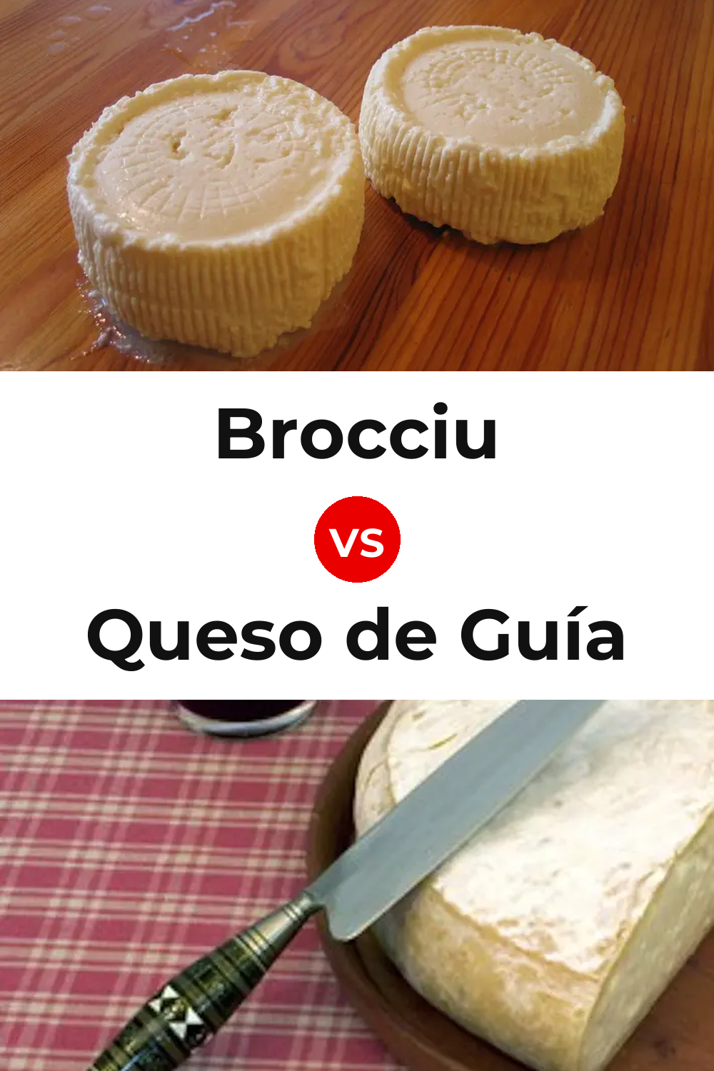 Brocciu Cheese vs Queso de Guía Pinterest comparison