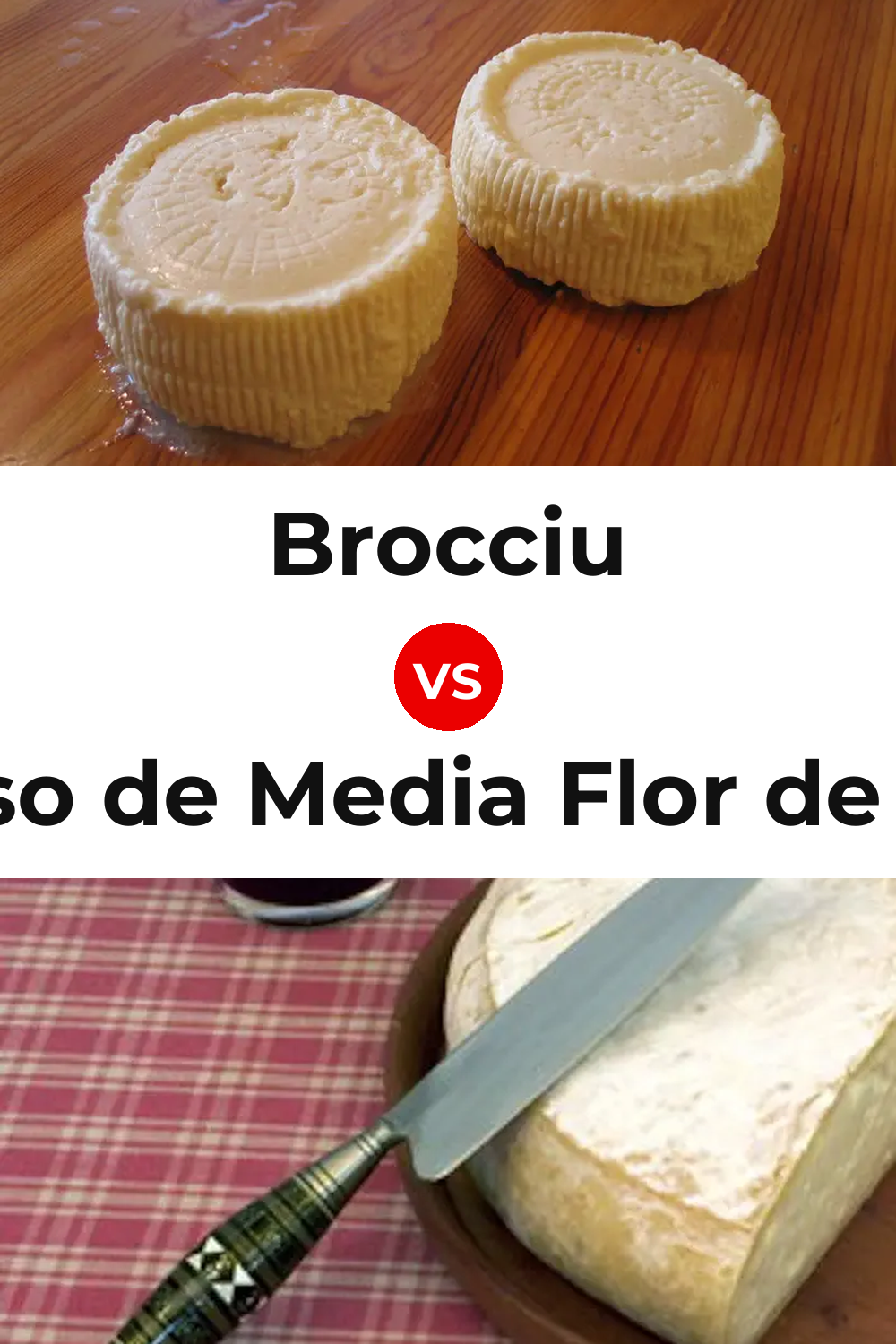 Brocciu Cheese vs Queso de Media Flor de Guía Pinterest comparison