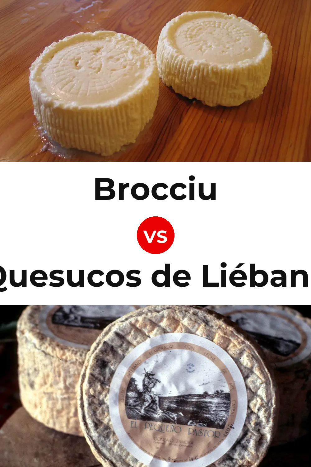 Brocciu Cheese vs Quesucos de Liébana Cheese Pinterest comparison