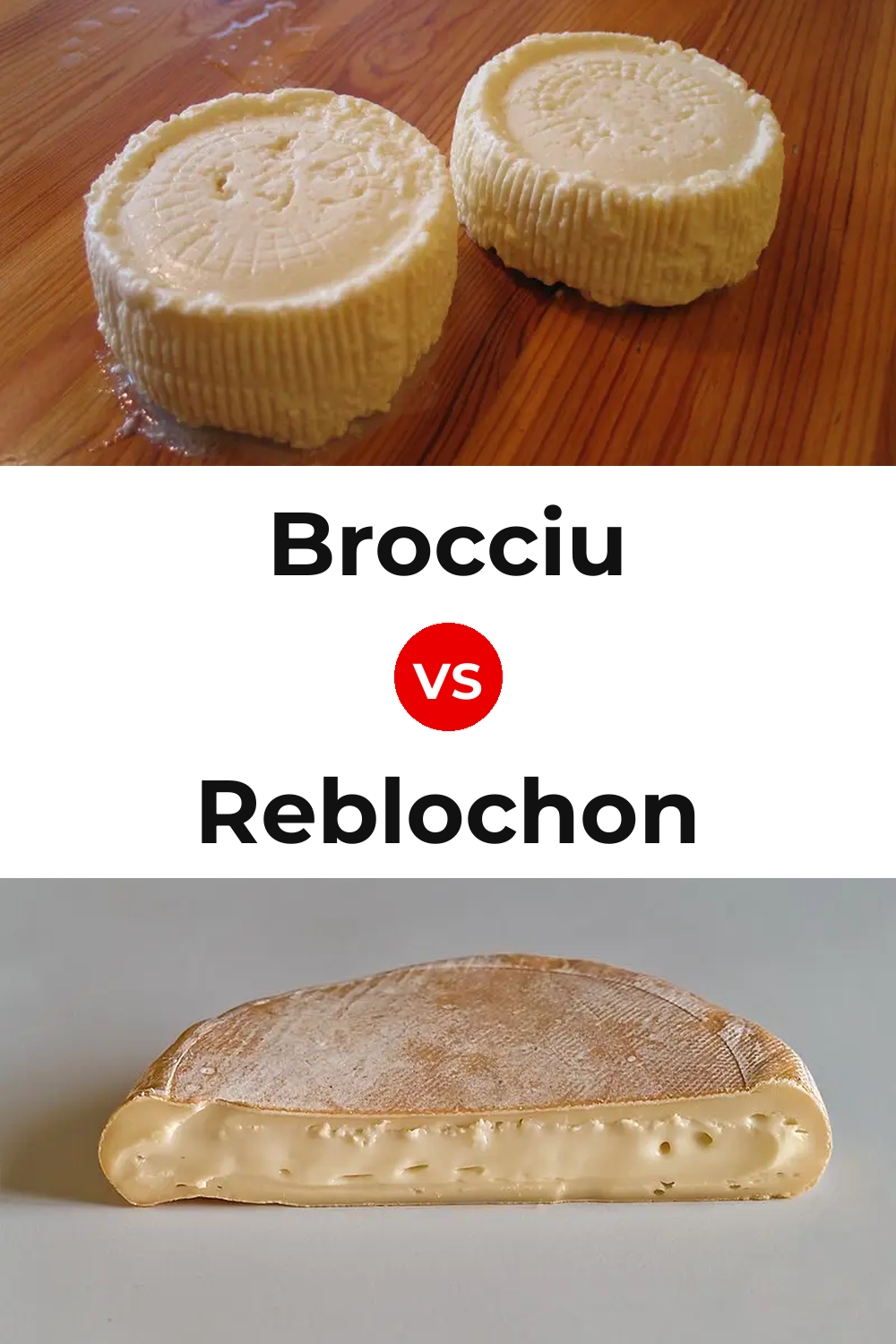 Brocciu Cheese vs Reblochon Cheese Pinterest comparison