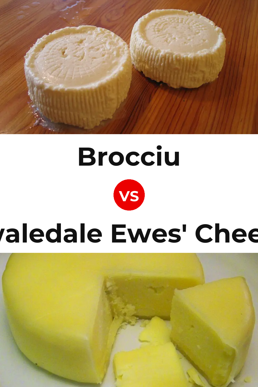 Brocciu Cheese vs Swaledale Ewes' Cheese Pinterest comparison