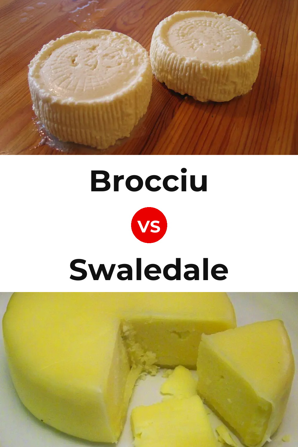 Brocciu Cheese vs Swaledale Cheese Pinterest comparison