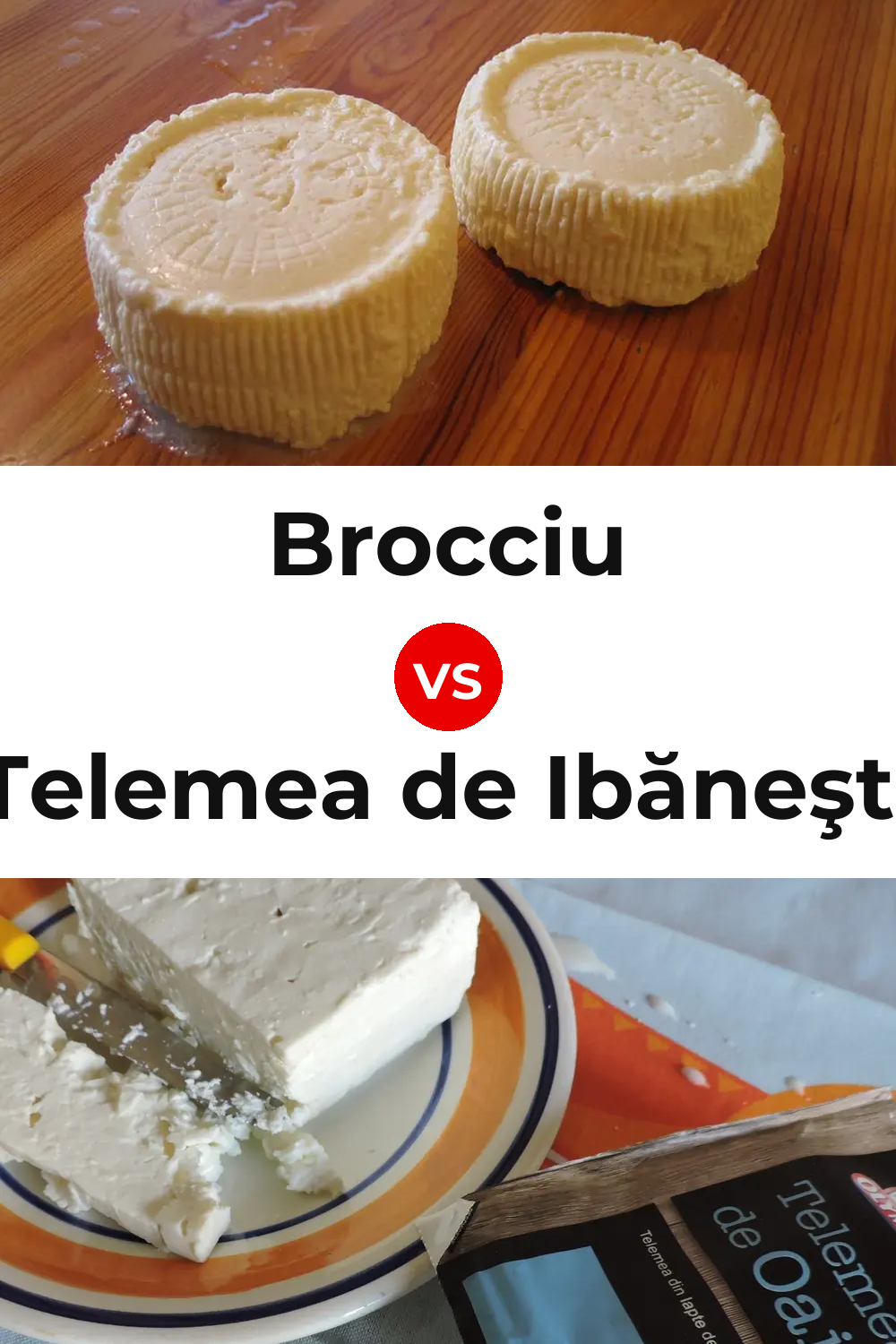 Brocciu Cheese vs Telemea de Ibăneşti Cheese Pinterest comparison