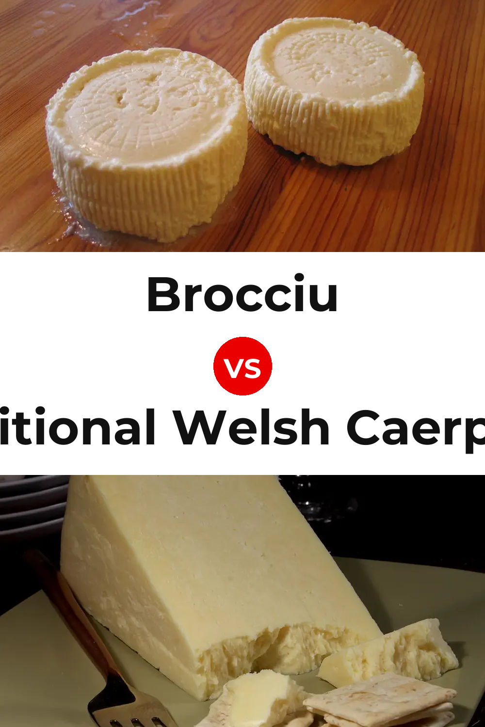 Brocciu Cheese vs Traditional Welsh Caerphilly Cheese Pinterest comparison