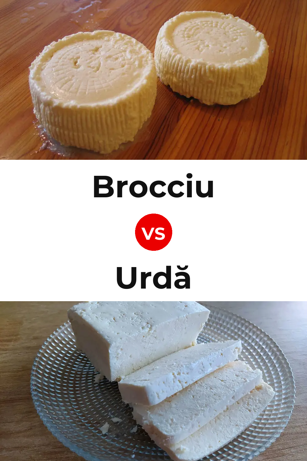 Brocciu Cheese vs Urdă Cheese Pinterest comparison