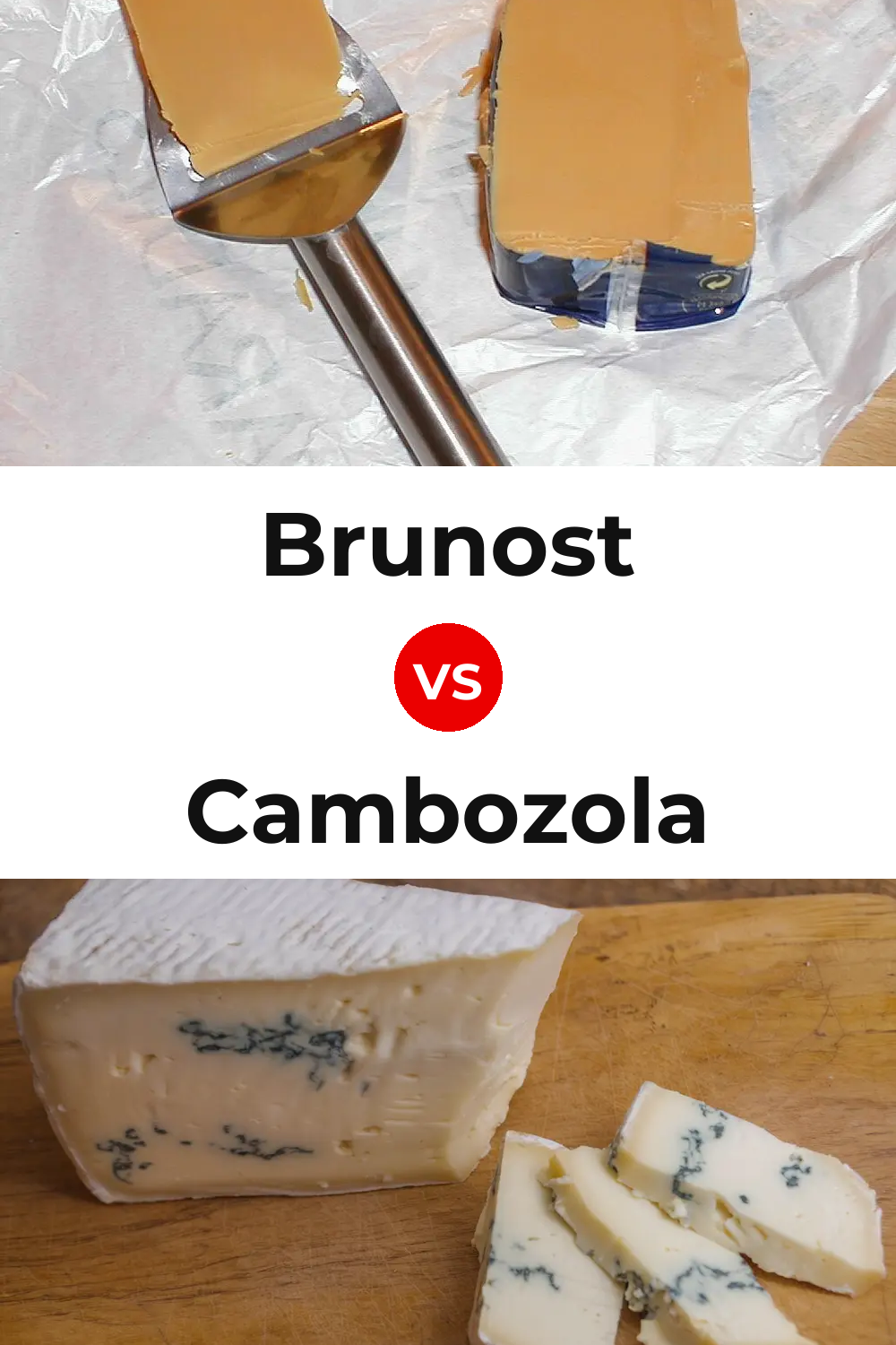 Brunost Cheese vs Cambozola Cheese Pinterest comparison