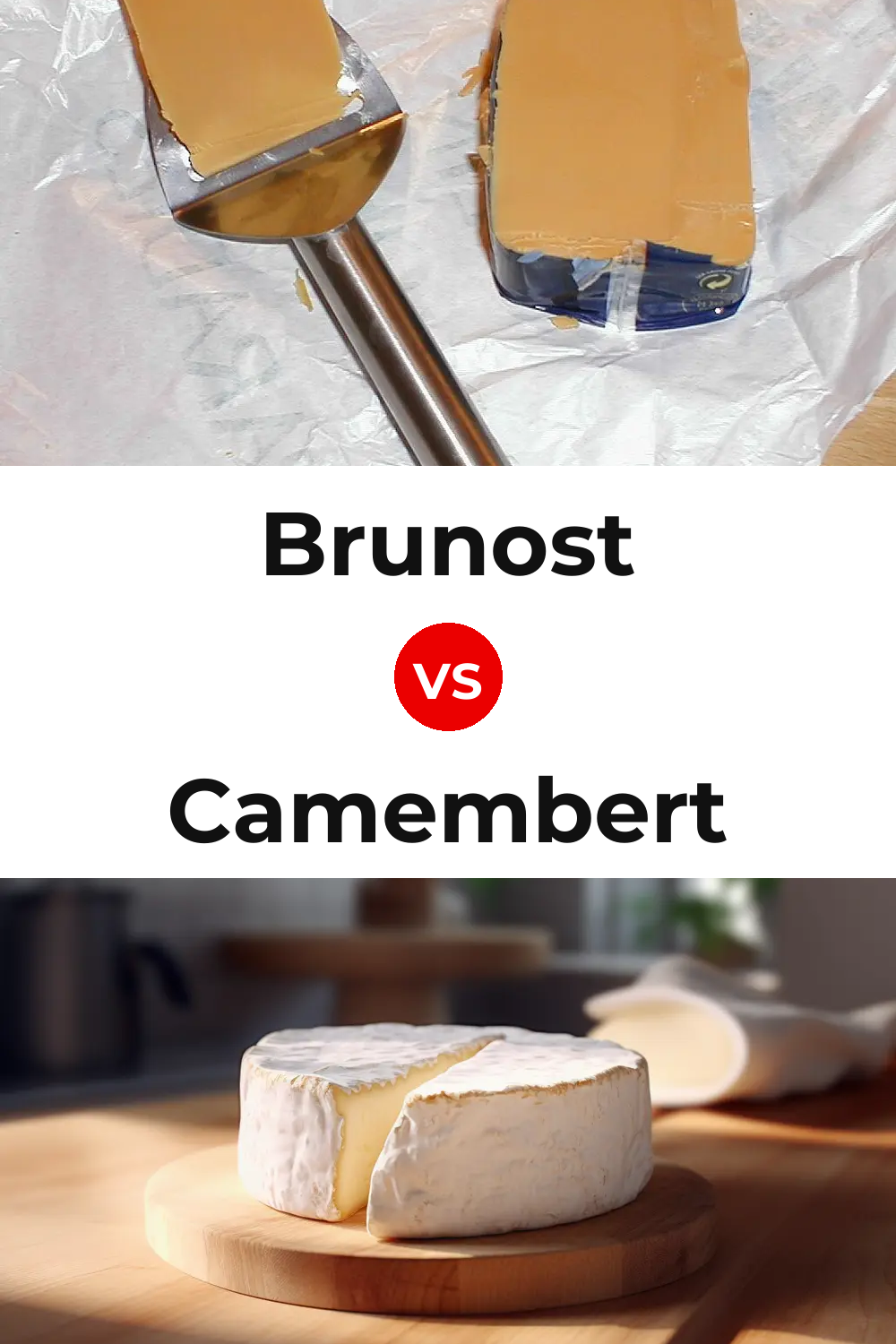 Brunost Cheese vs Camembert Cheese Pinterest comparison