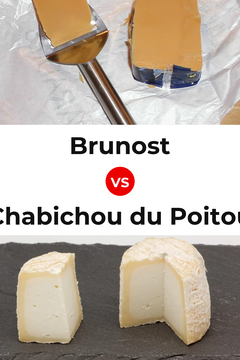 Brunost Cheese vs Chabichou du Poitou Cheese Pinterest comparison