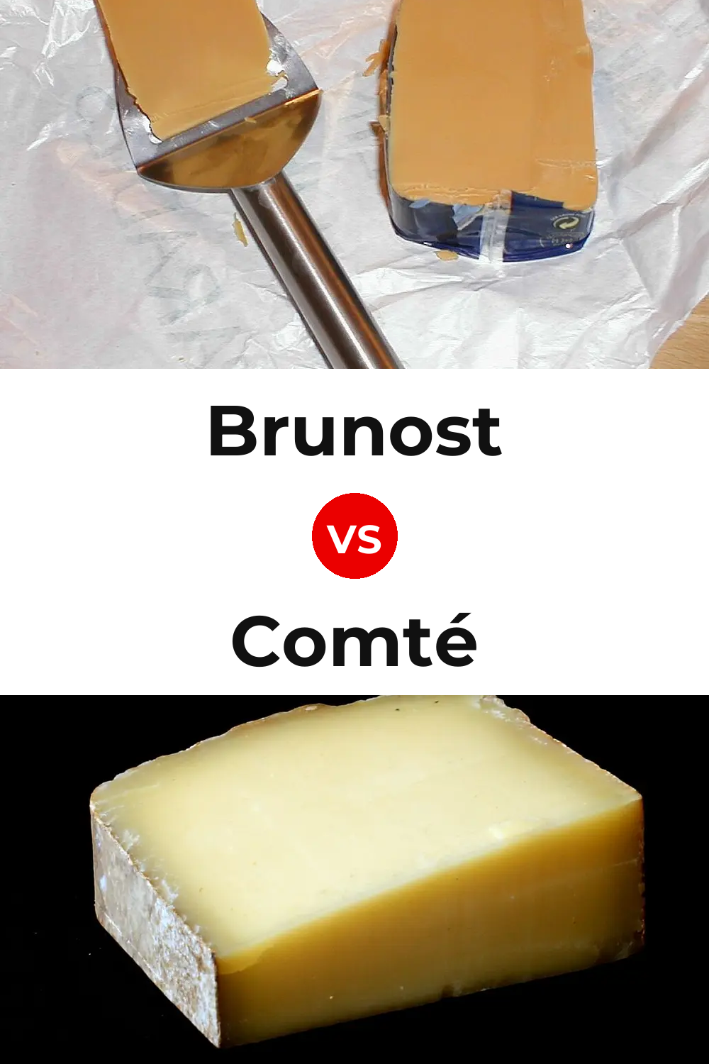 Brunost Cheese vs Comté Cheese Pinterest comparison