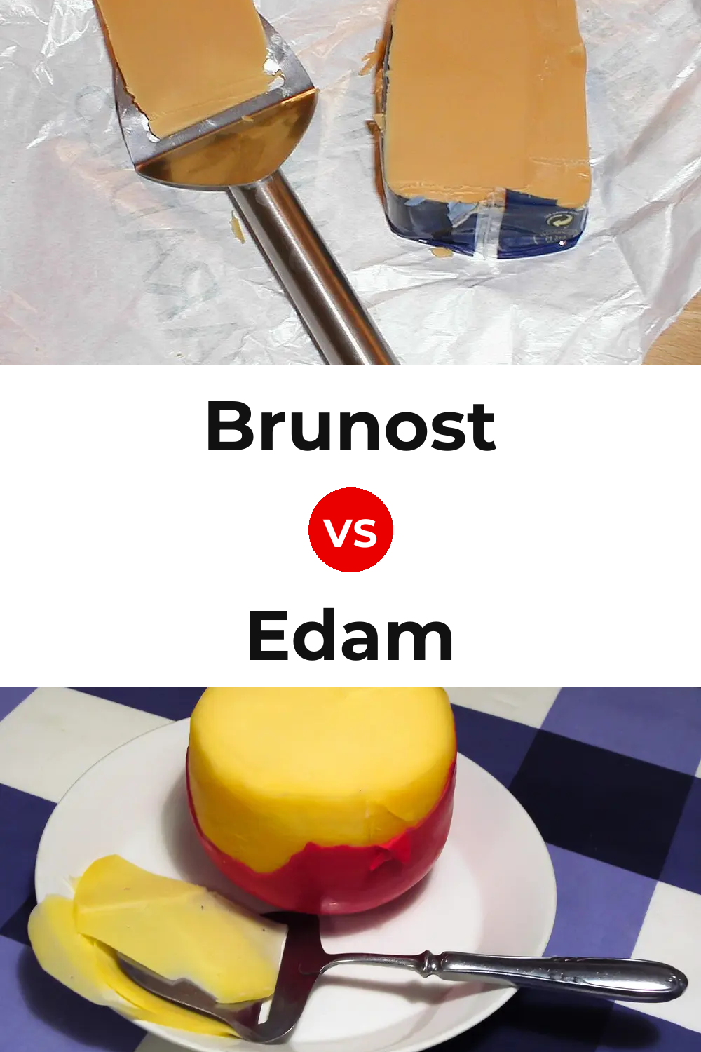 Brunost Cheese vs Edam Cheese Pinterest comparison