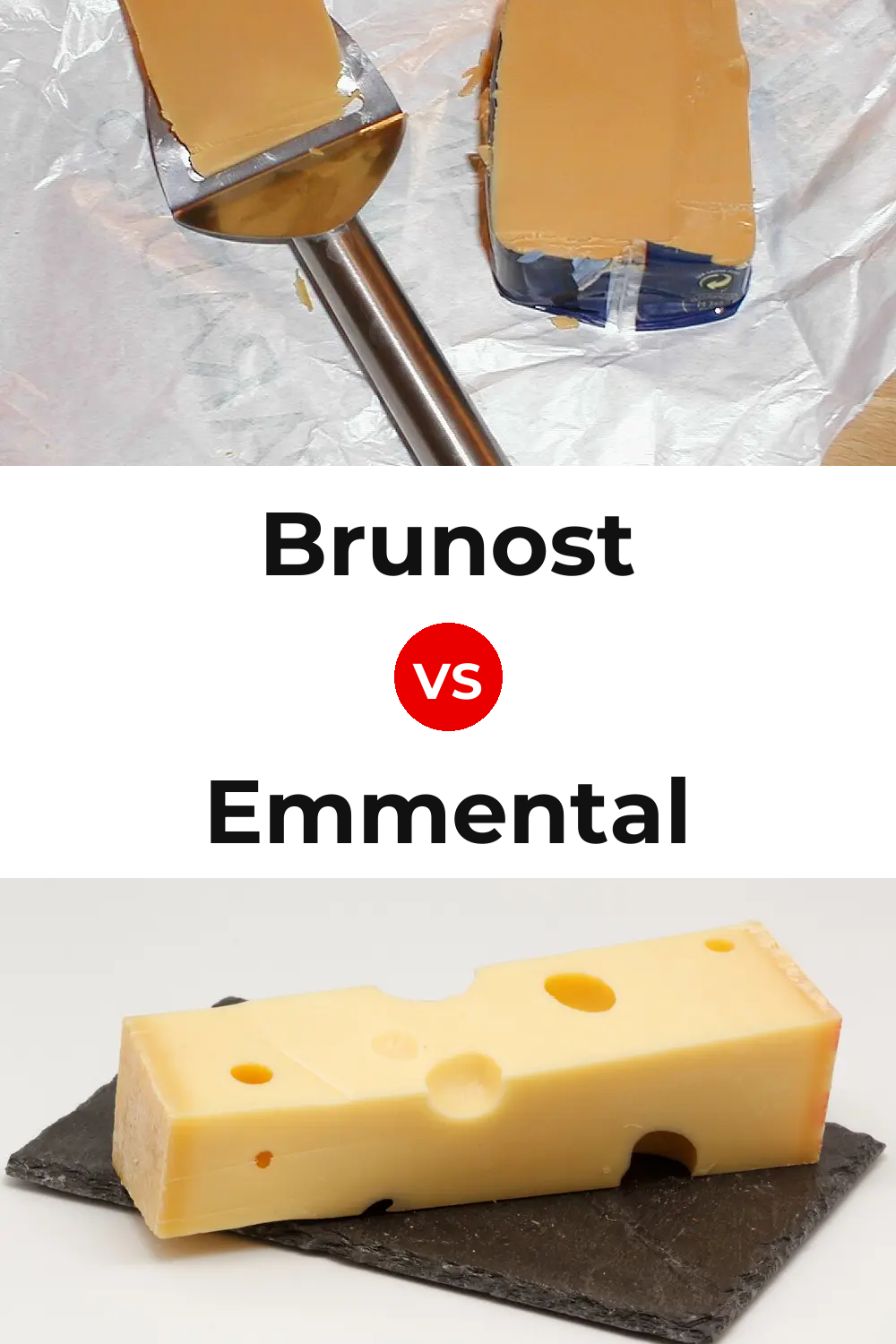 Brunost Cheese vs Emmental Cheese Pinterest comparison
