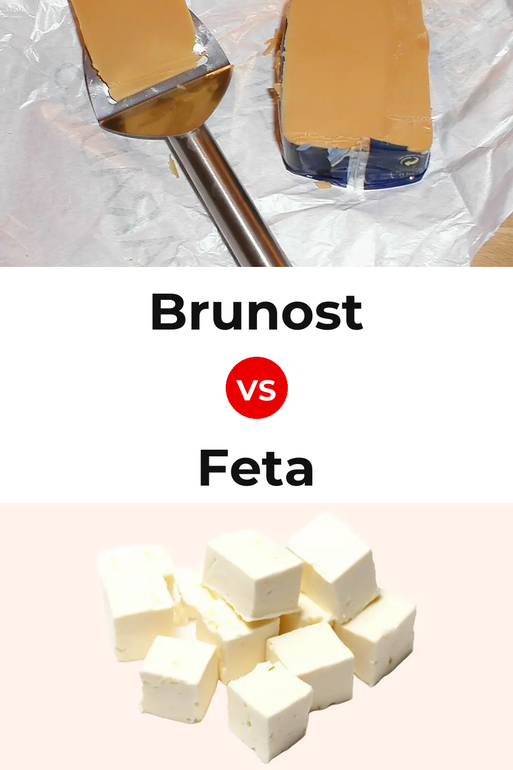 Brunost Cheese vs Feta Cheese Pinterest comparison