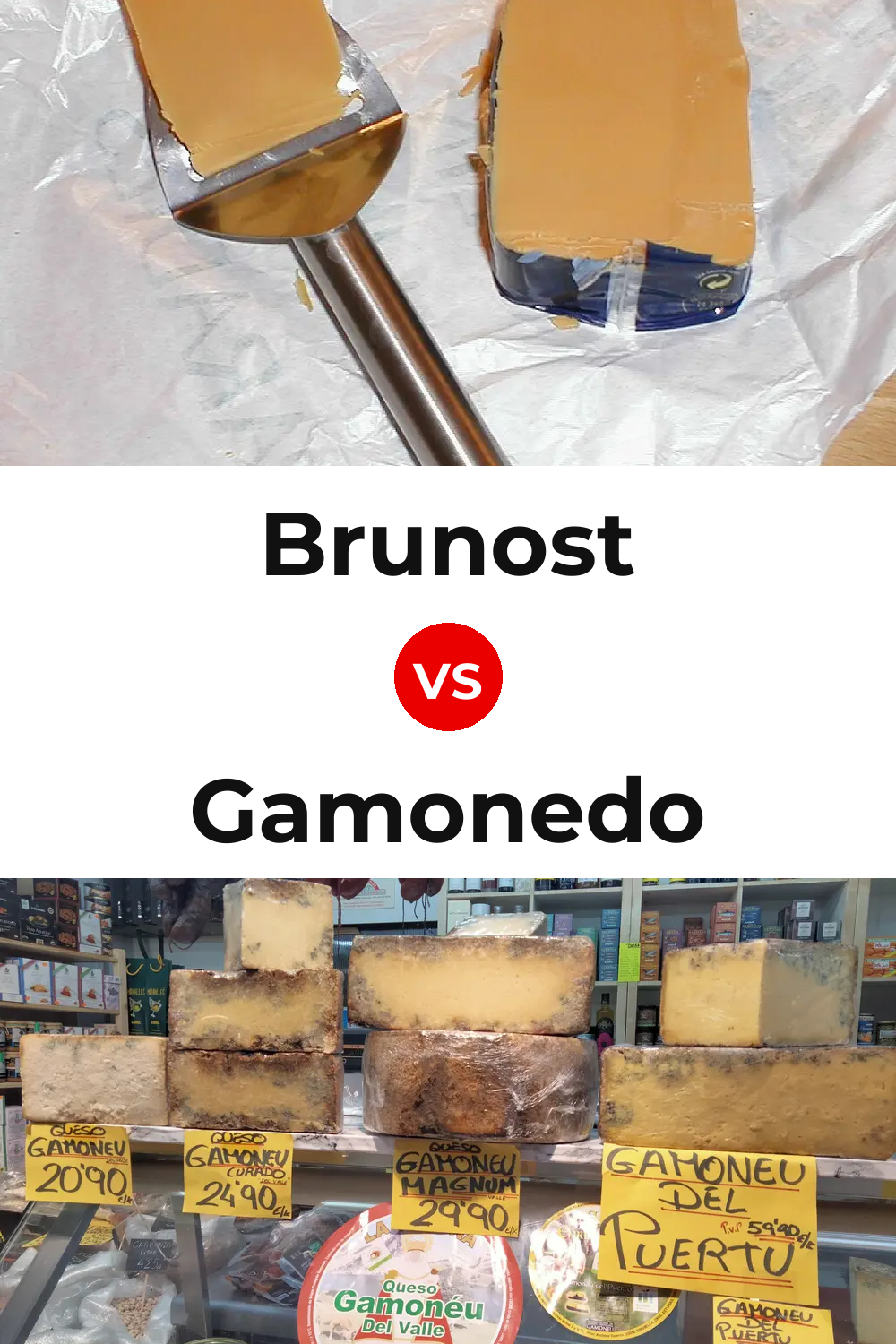 Brunost Cheese vs Gamonedo Cheese Pinterest comparison