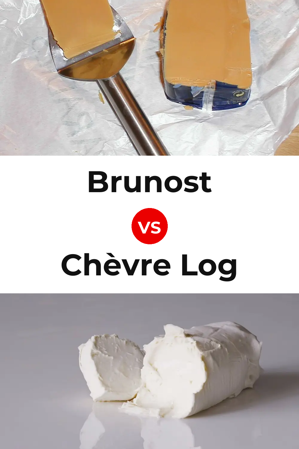 Brunost Cheese vs Chèvre Log Cheese Pinterest comparison