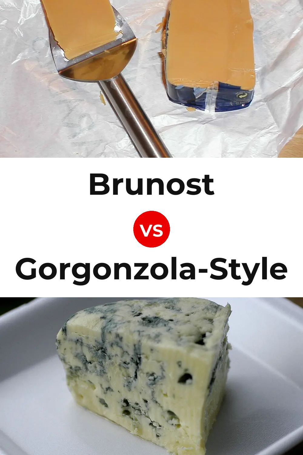 Brunost Cheese vs Gorgonzola-Style Cheese Pinterest comparison