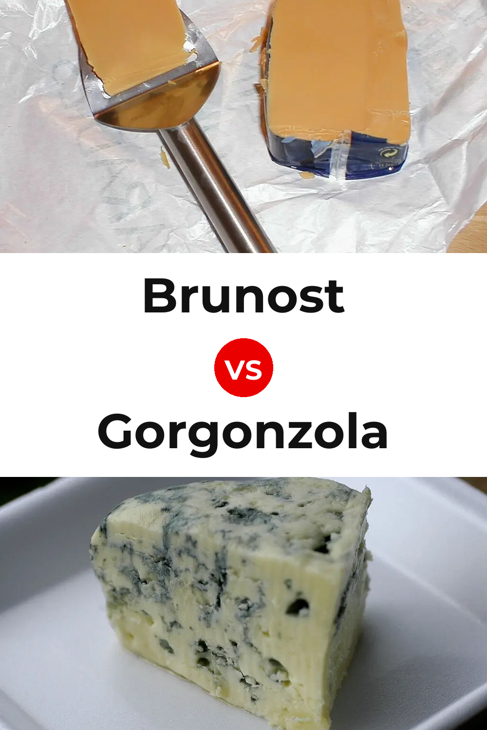 Brunost Cheese vs Gorgonzola Cheese Pinterest comparison