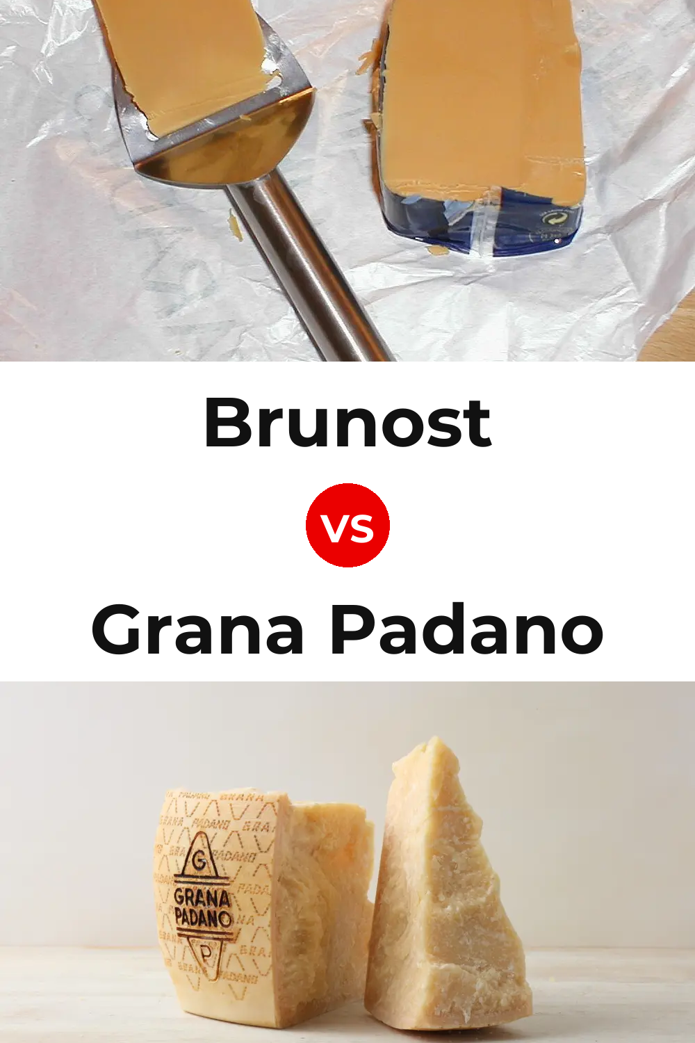 Brunost Cheese vs Grana Padano Cheese Pinterest comparison