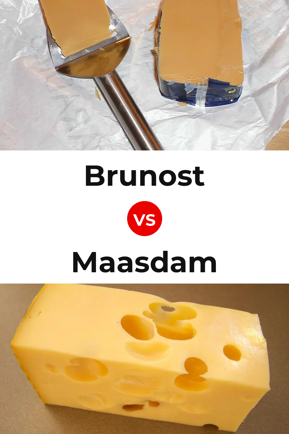 Brunost Cheese vs Maasdam Cheese Pinterest comparison