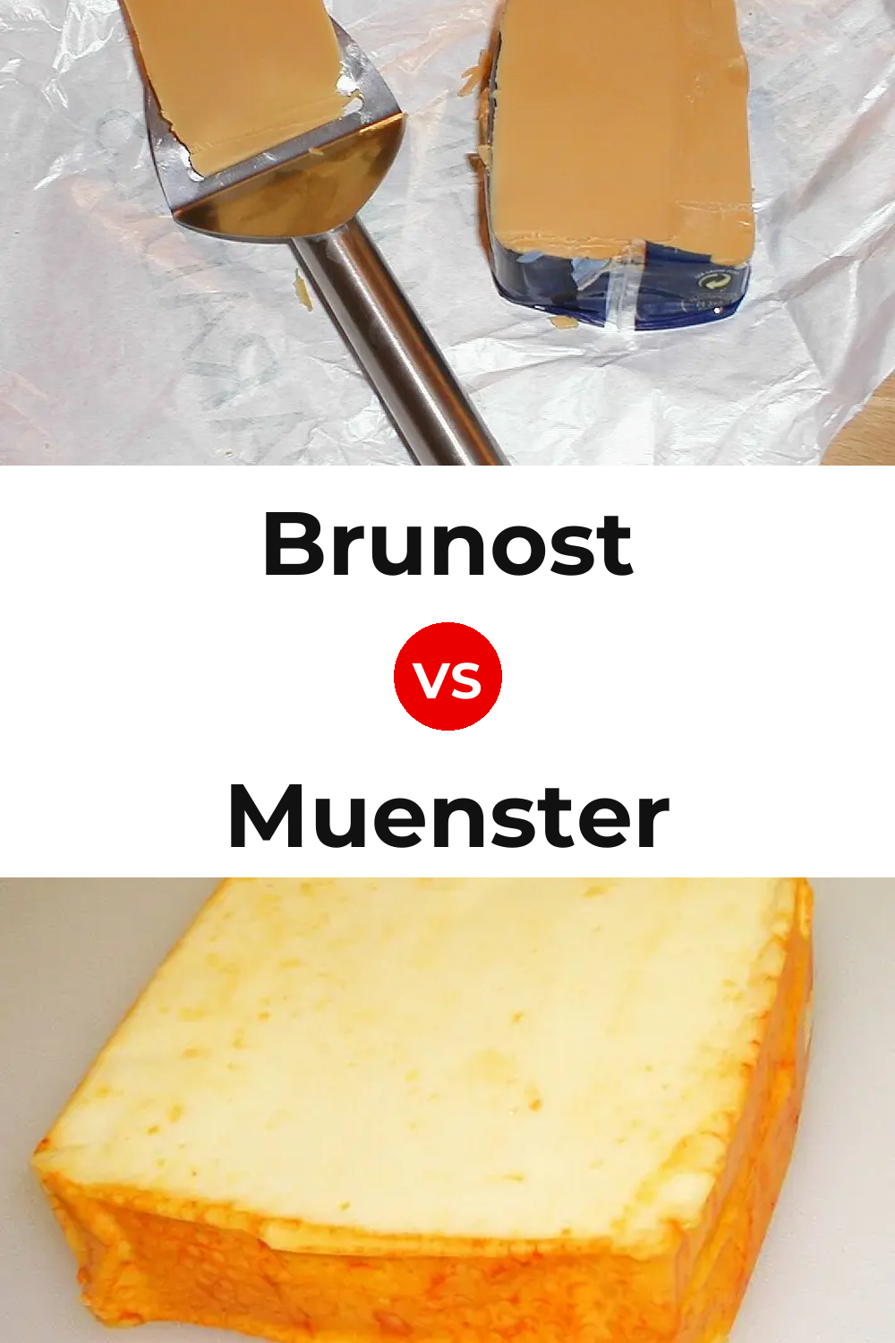 Brunost Cheese vs Muenster Cheese Pinterest comparison