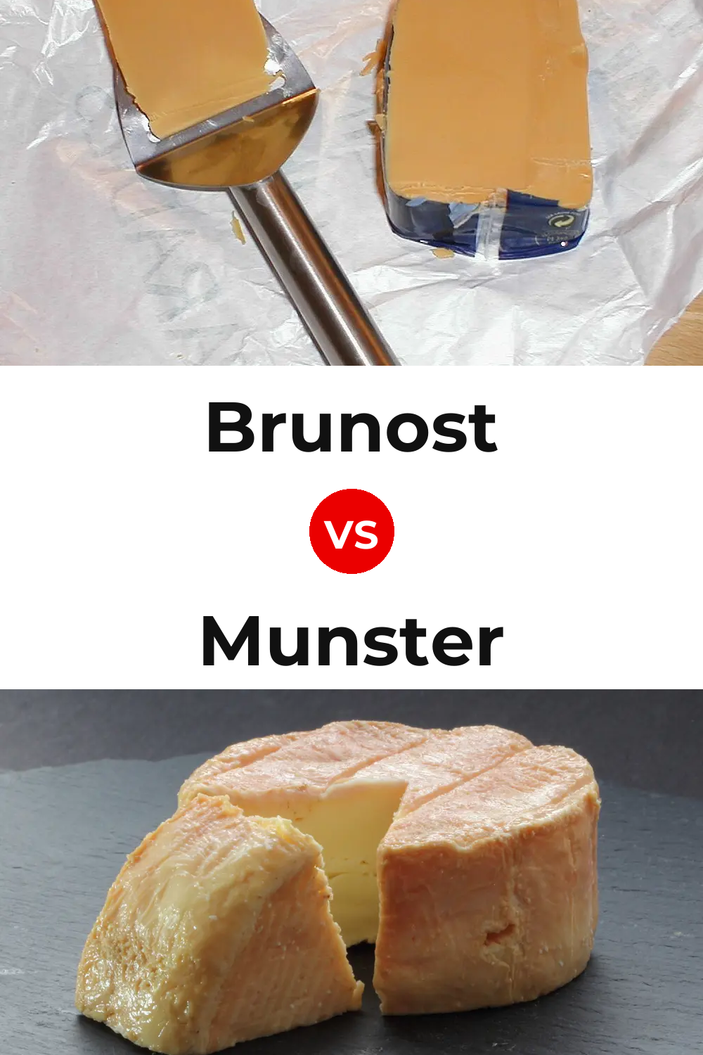 Brunost Cheese vs Munster Cheese Pinterest comparison