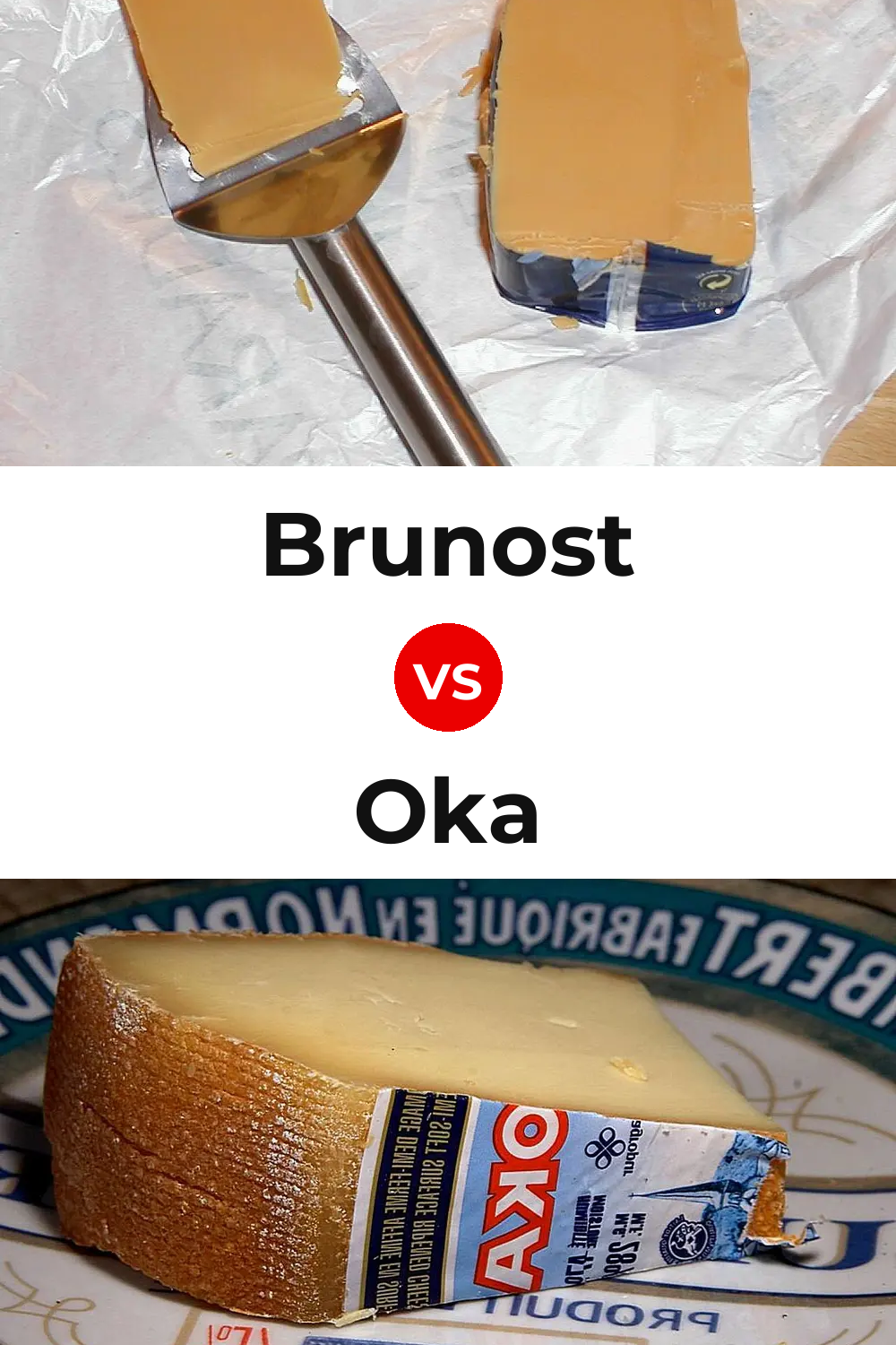 Brunost Cheese vs Oka Cheese Pinterest comparison