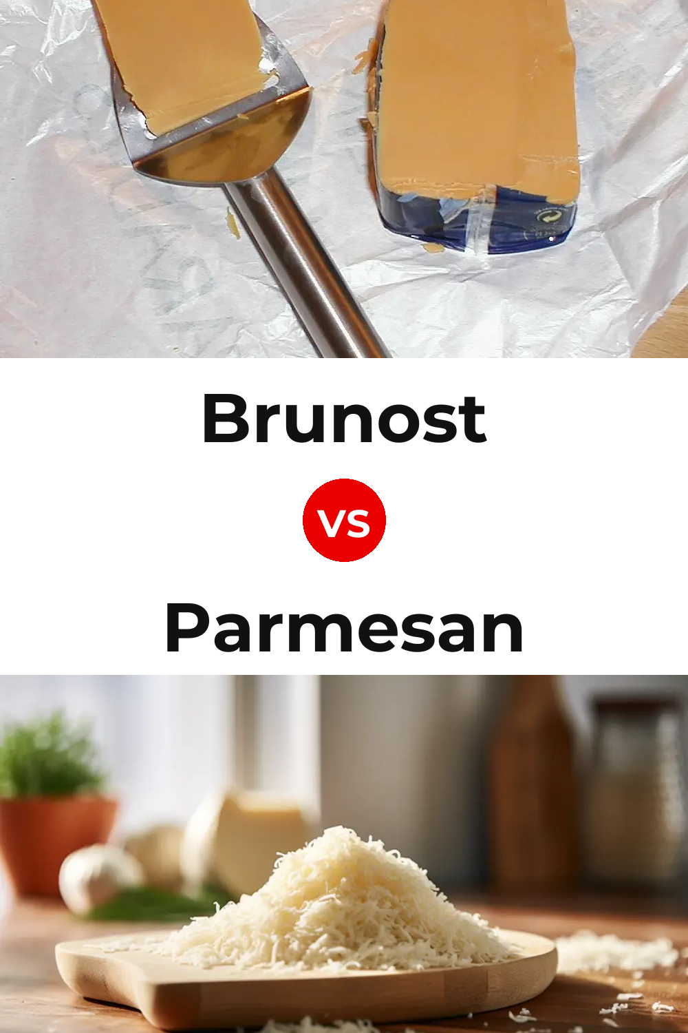 Brunost Cheese vs Parmesan Cheese Pinterest comparison