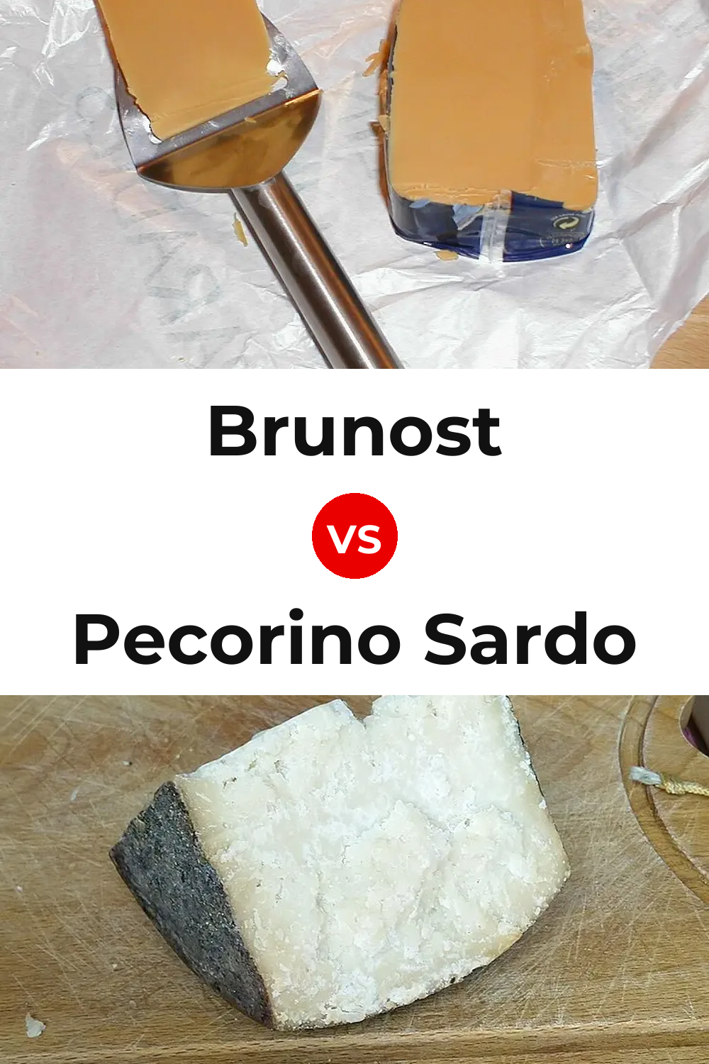 Brunost Cheese vs Pecorino Sardo Cheese Pinterest comparison