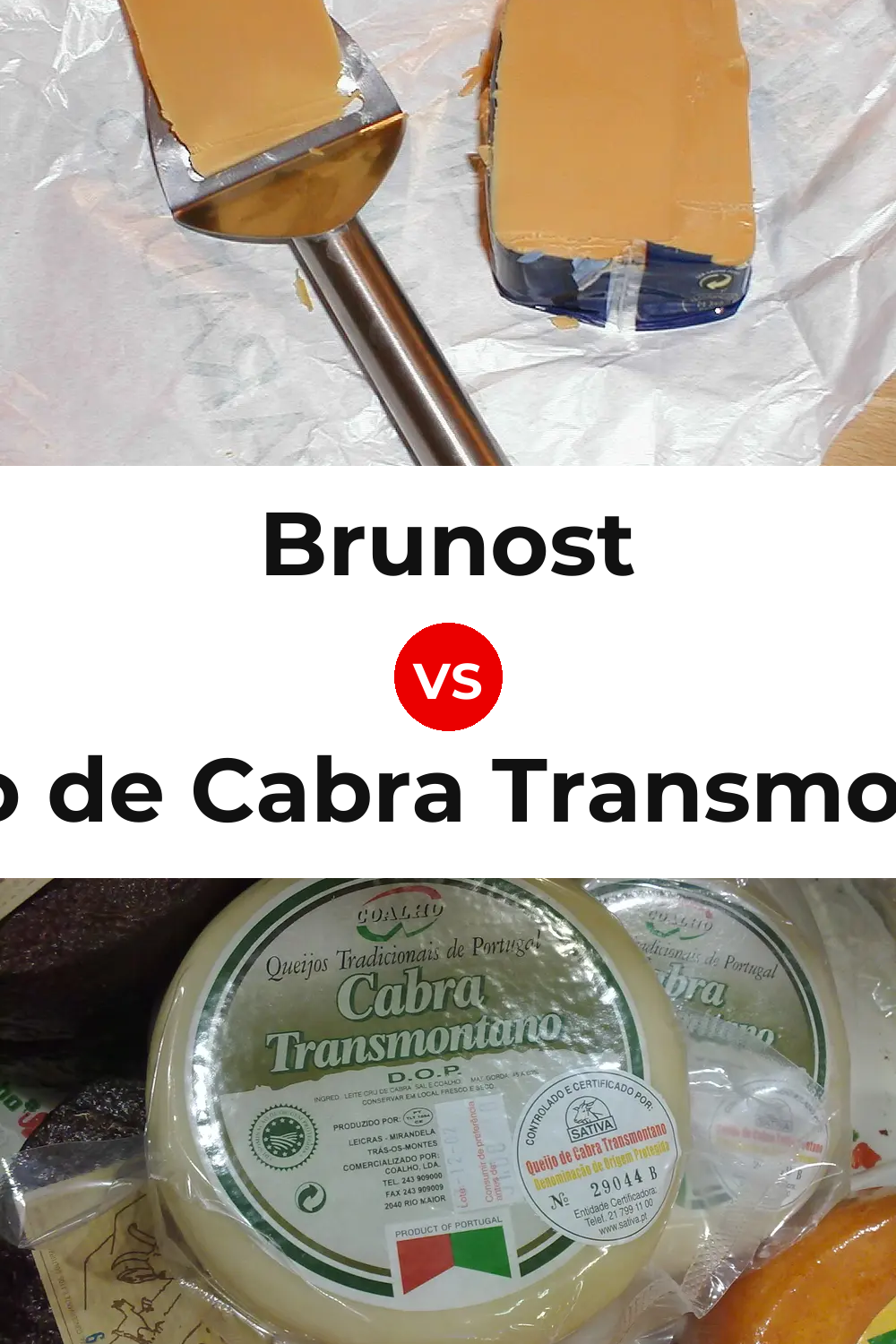 Brunost Cheese vs Queijo de Cabra Transmontano Pinterest comparison