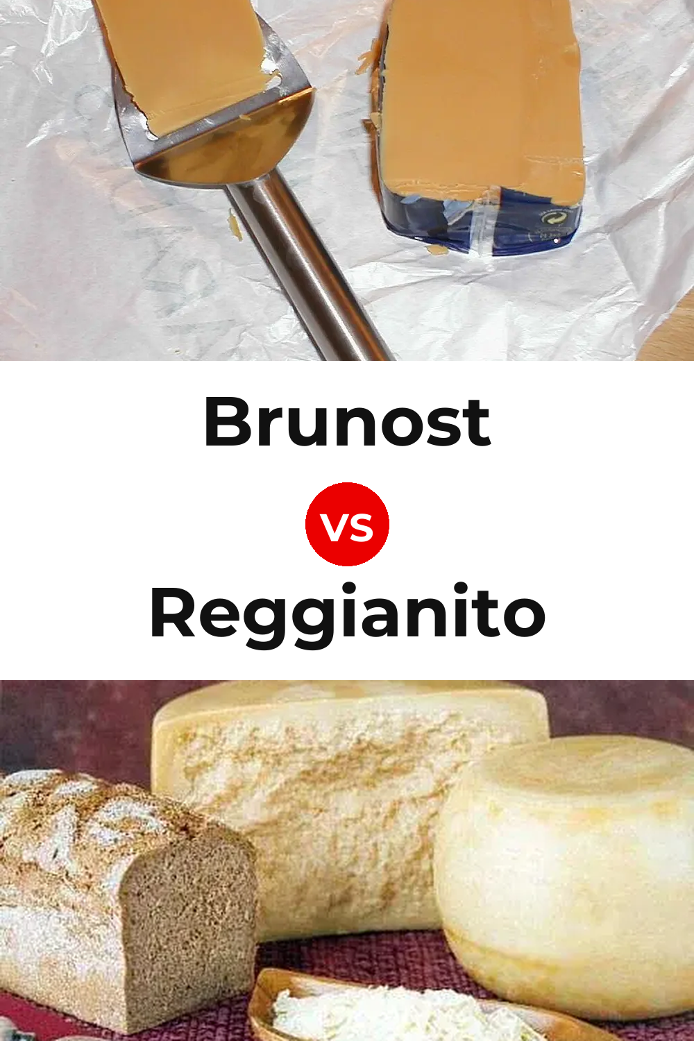 Brunost Cheese vs Reggianito Cheese Pinterest comparison