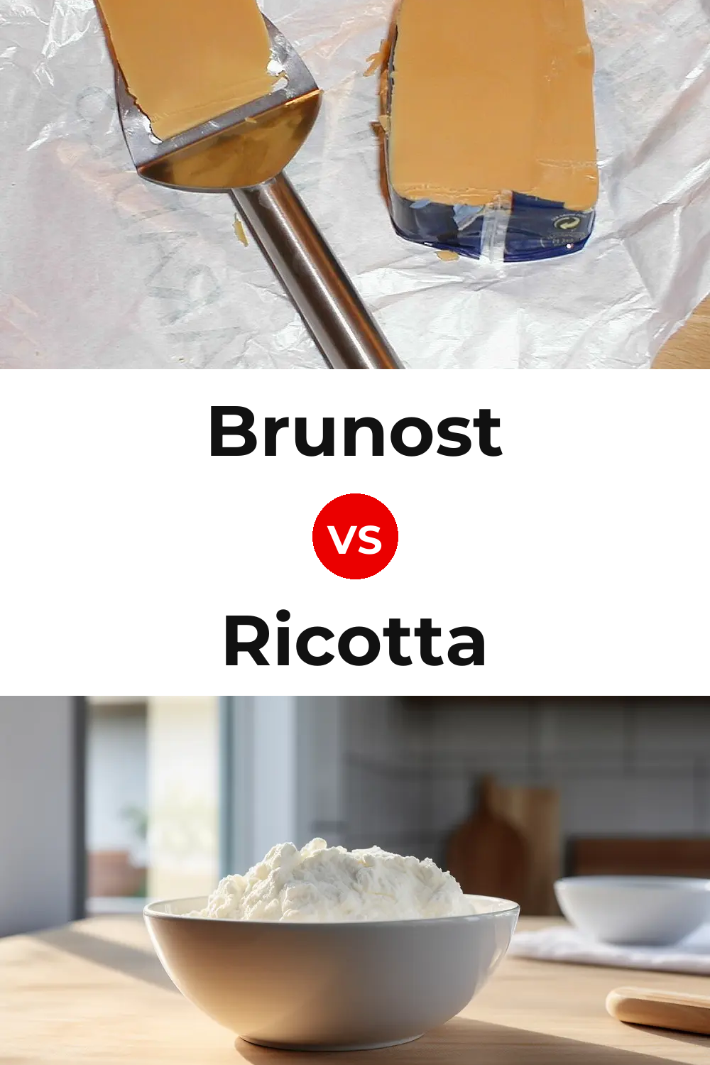 Brunost Cheese vs Ricotta Cheese Pinterest comparison