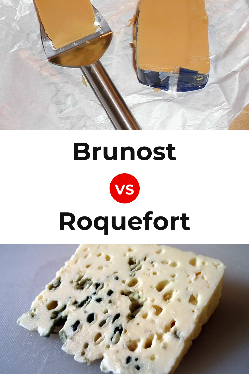 Brunost Cheese vs Roquefort Cheese Pinterest comparison