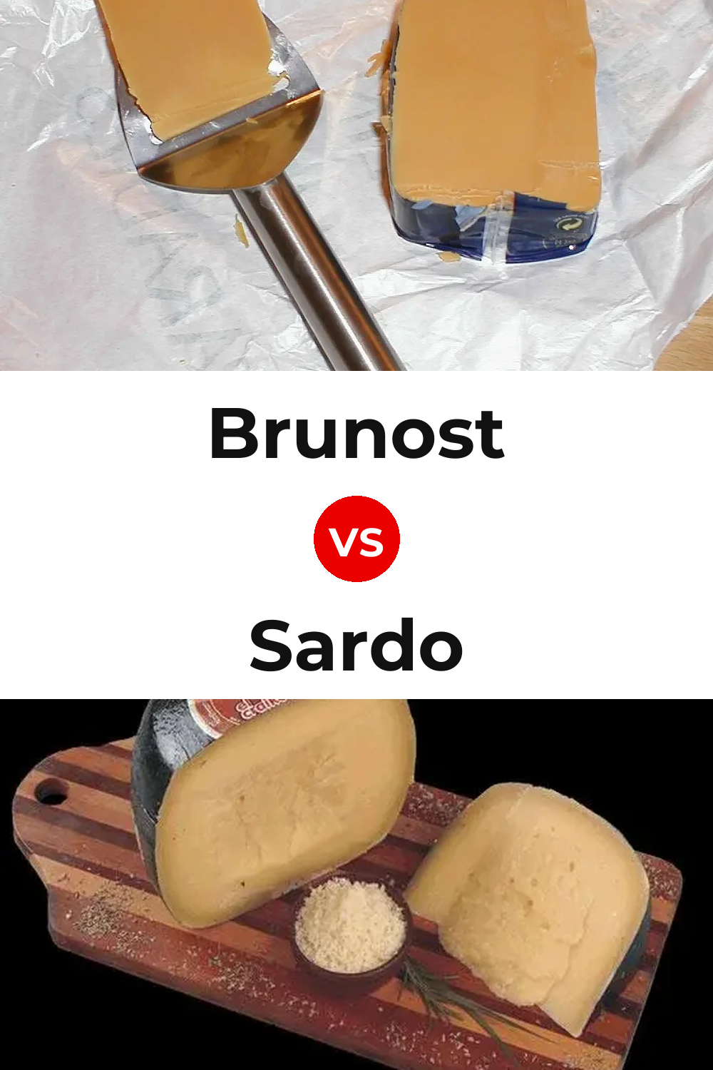 Brunost Cheese vs Sardo Cheese Pinterest comparison