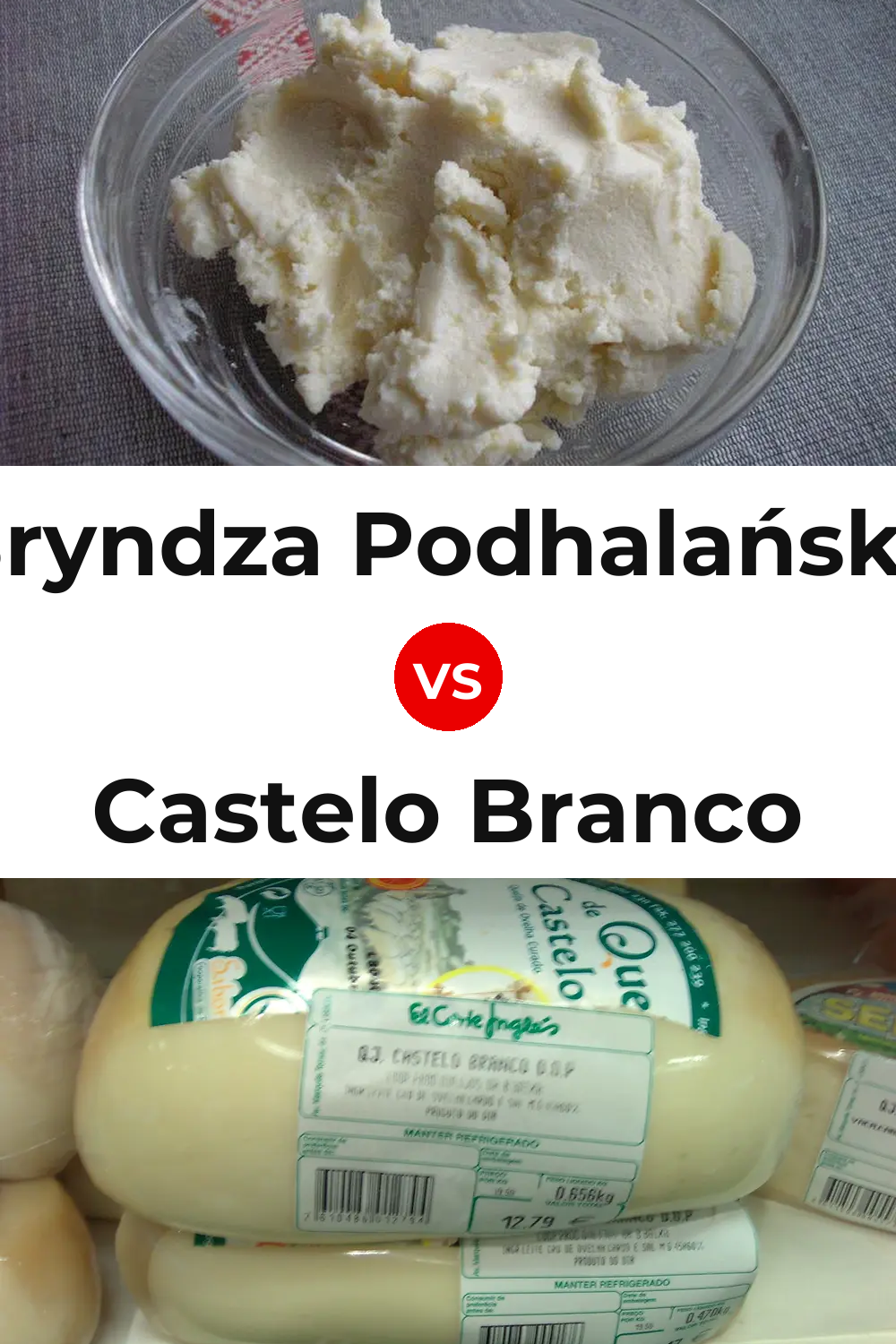 Bryndza Podhalańska Cheese vs Castelo Branco Cheese Pinterest comparison