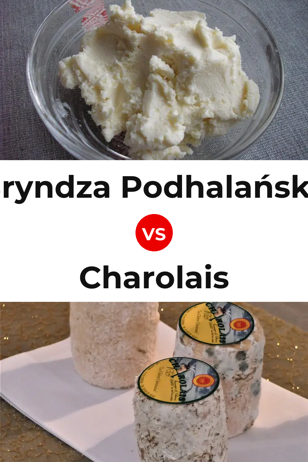 Bryndza Podhalańska Cheese vs Charolais Cheese Pinterest comparison