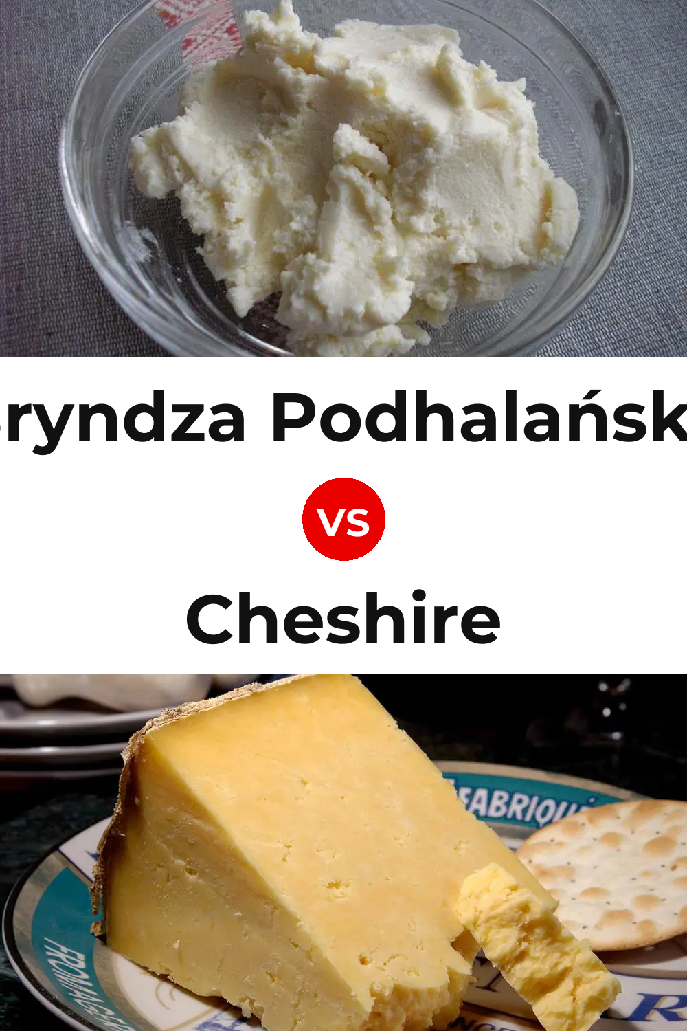 Bryndza Podhalańska Cheese vs Cheshire Cheese Pinterest comparison