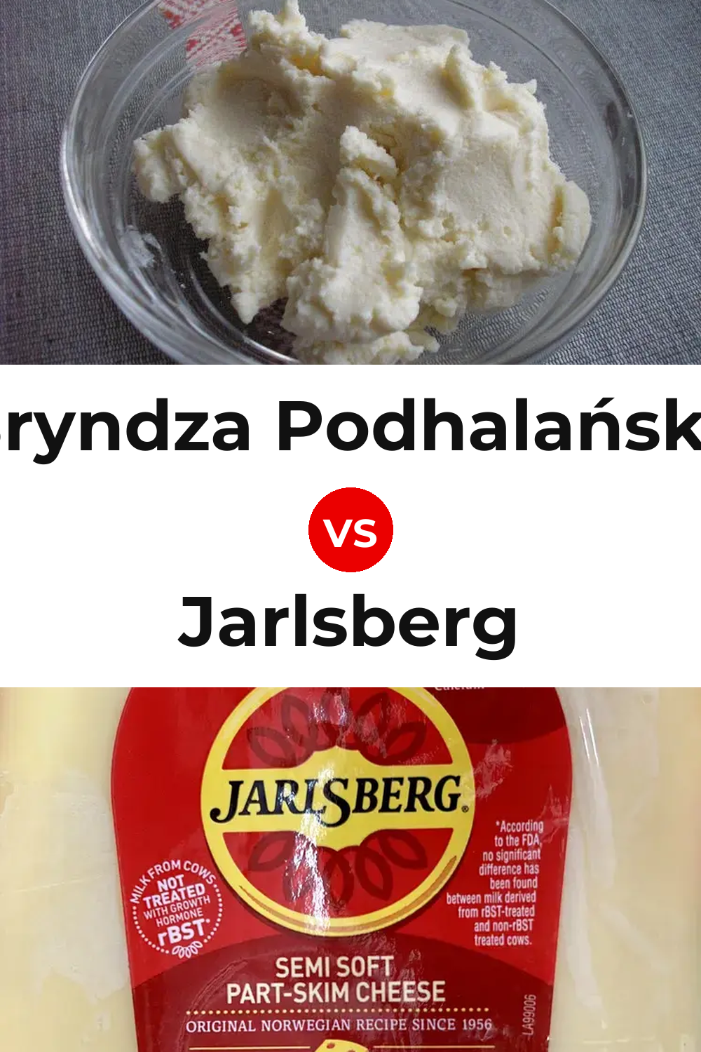 Bryndza Podhalańska Cheese vs Jarlsberg Cheese Pinterest comparison