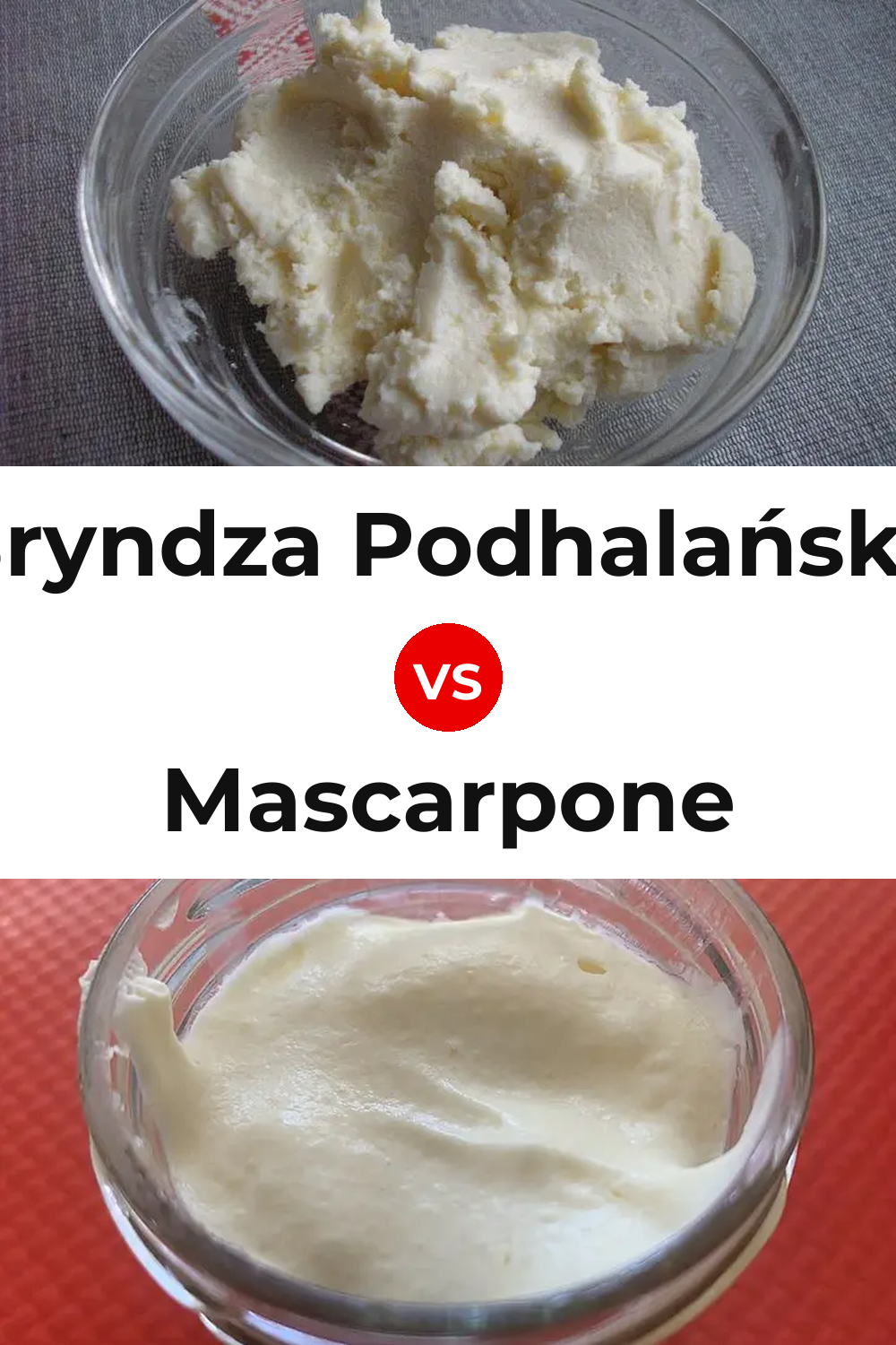 Bryndza Podhalańska Cheese vs Mascarpone Cheese Pinterest comparison