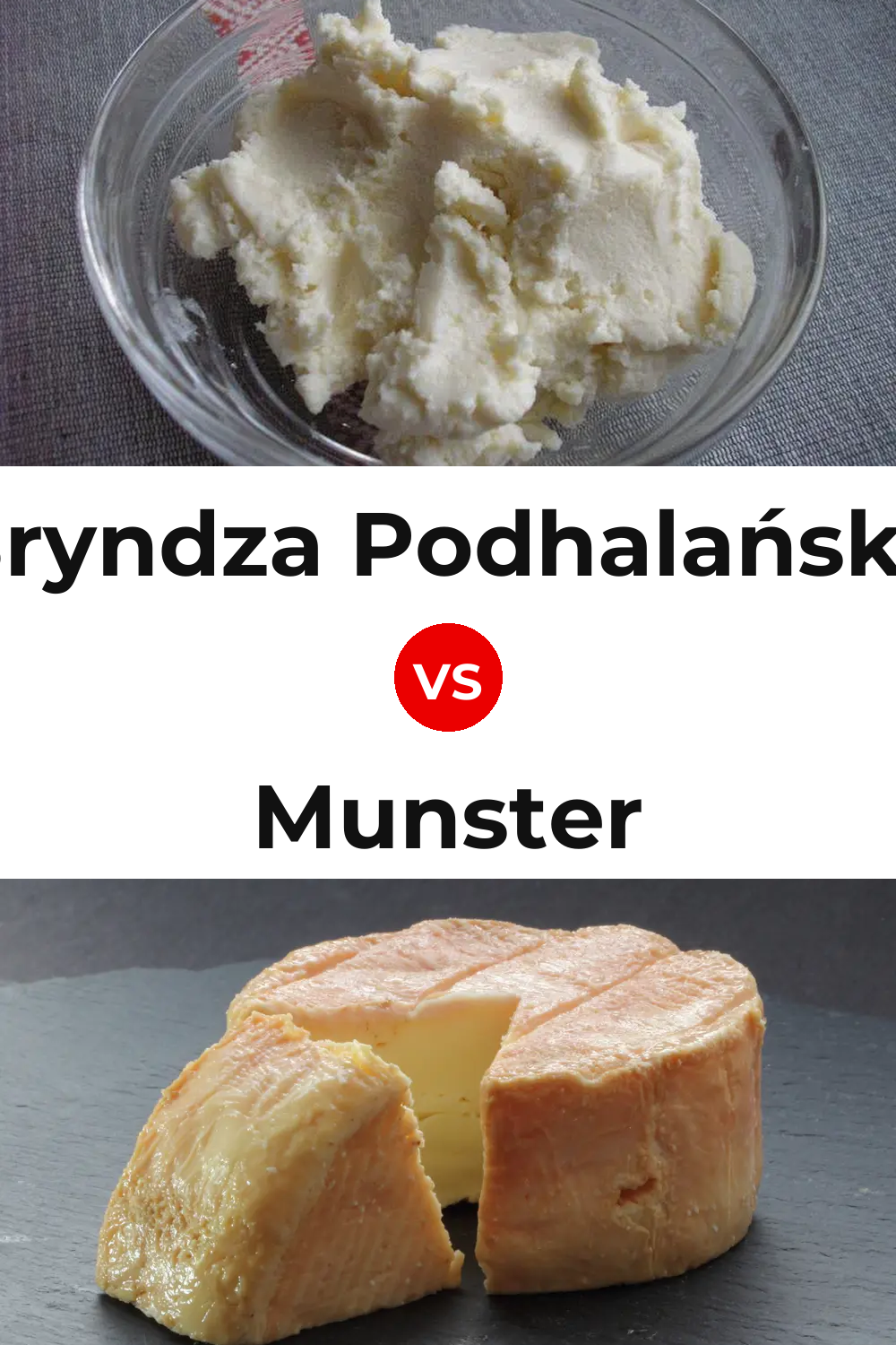 Bryndza Podhalańska Cheese vs Munster Cheese Pinterest comparison