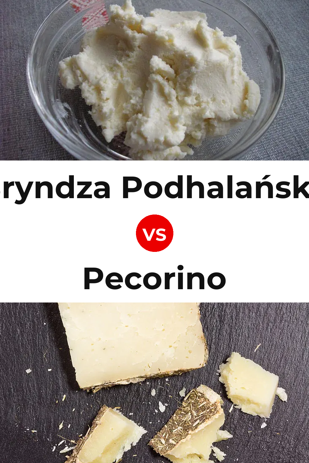 Bryndza Podhalańska Cheese vs Pecorino Cheese Pinterest comparison
