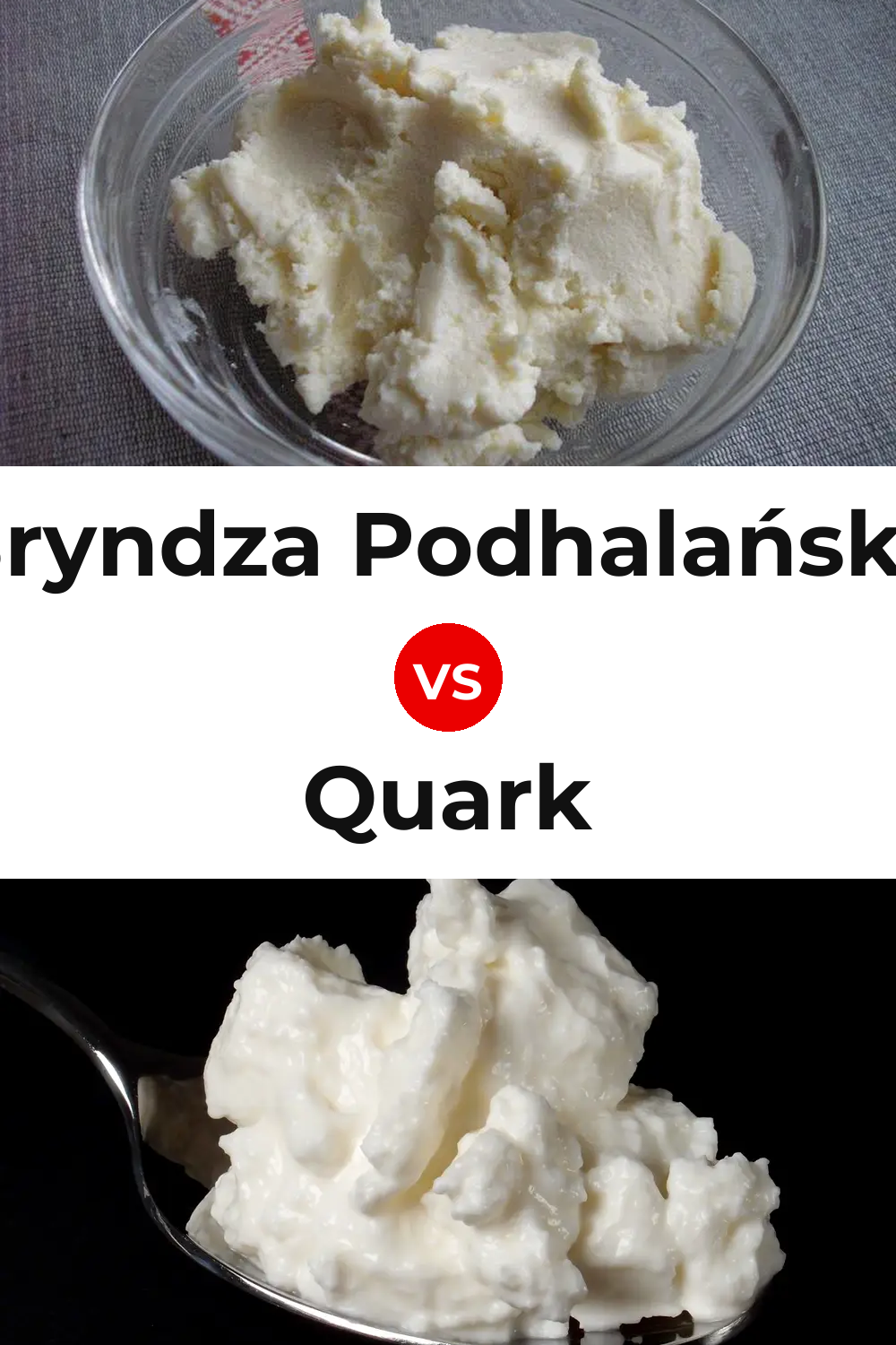 Bryndza Podhalańska Cheese vs Quark Cheese Pinterest comparison
